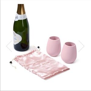 Odeme pink silicone wine glasses